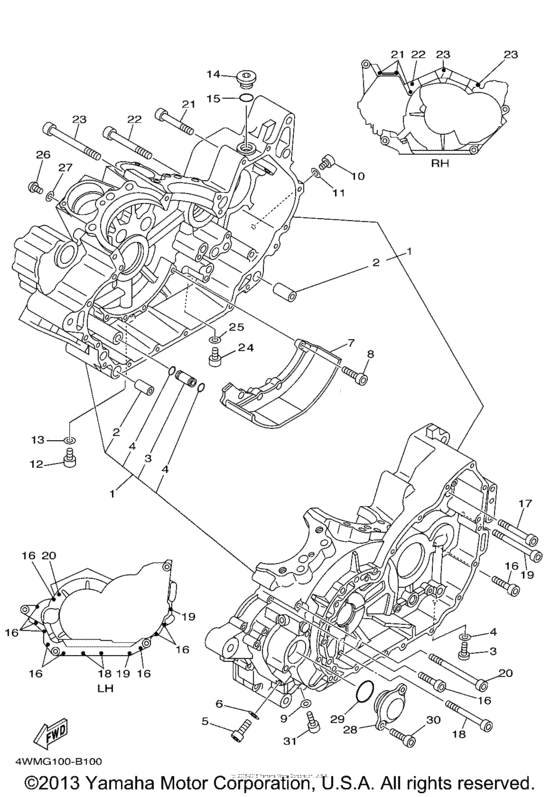 XVS1100ATR Картер двигателя