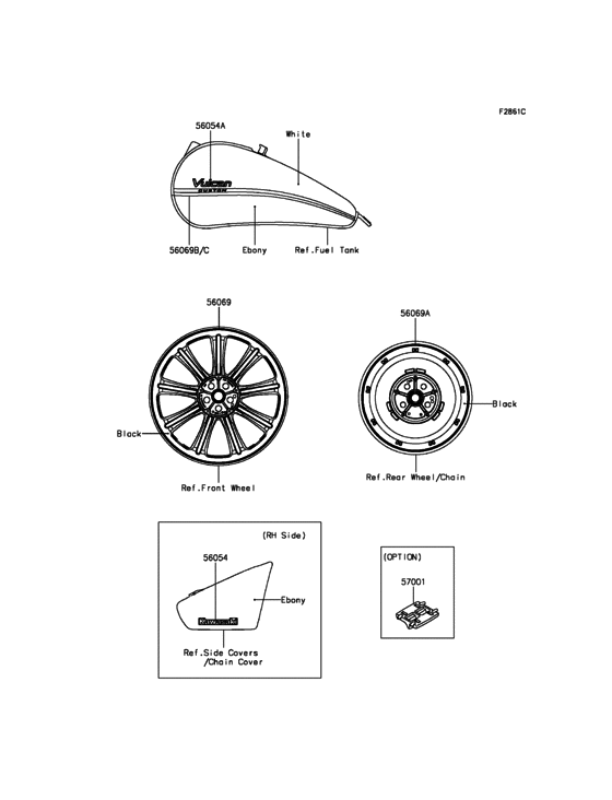 VN900 Decals(White / Ebony)