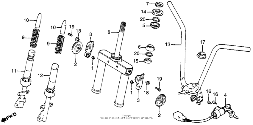 Handlebar + front fork