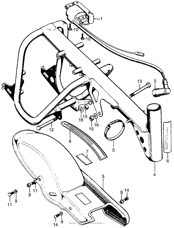 Frame + rear fender