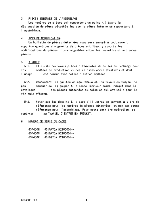 GSF400 Catalog preface