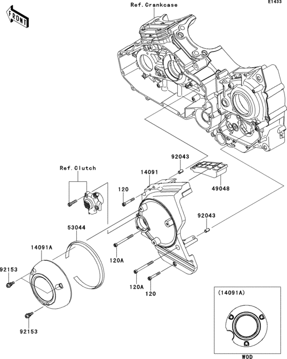  Крышка цепи привода