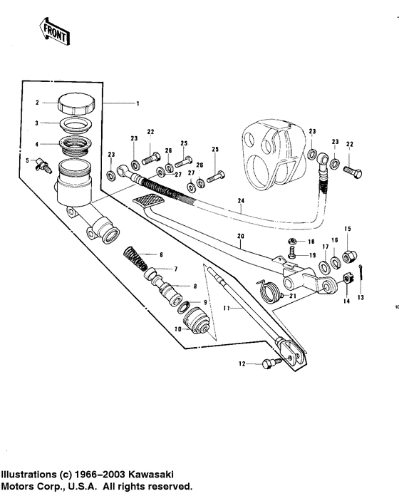 Rear master cylinder/brake pedal