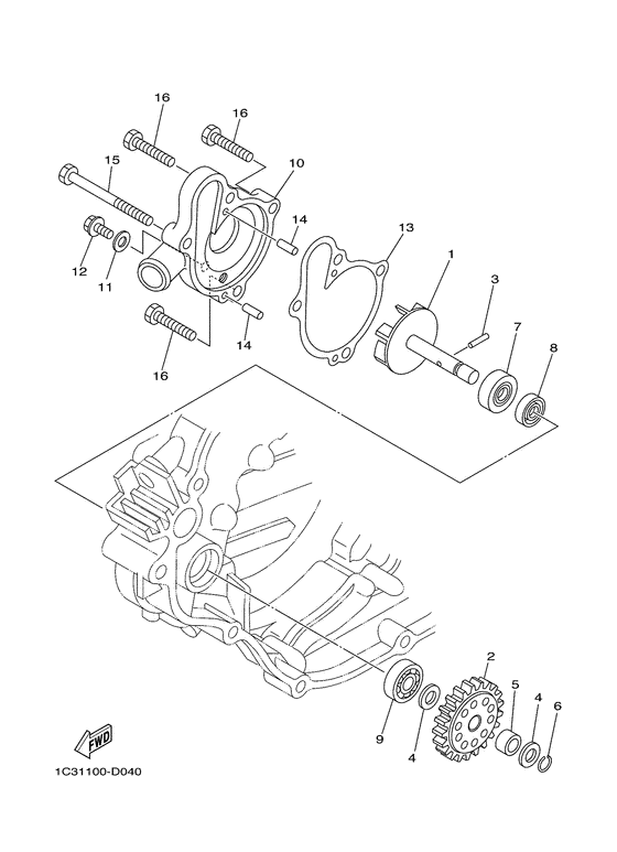 YZ125T1 Водяной насос