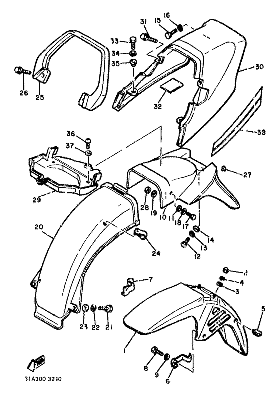 Front fender. rear fender