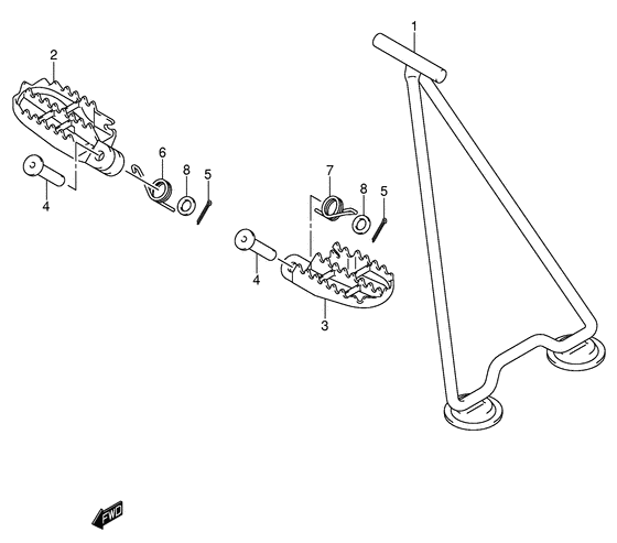 RM125 Stand - footrest