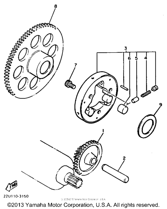 XV535TC Муфта стартера