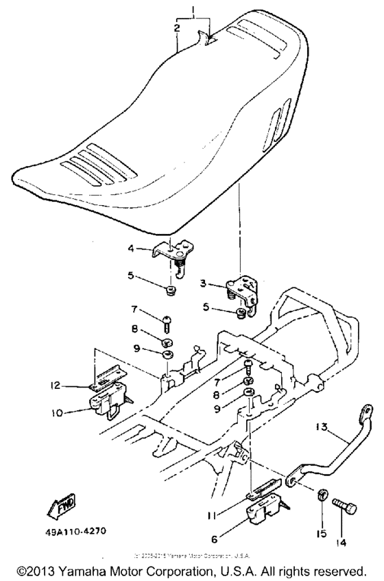 FJ600L Сиденье