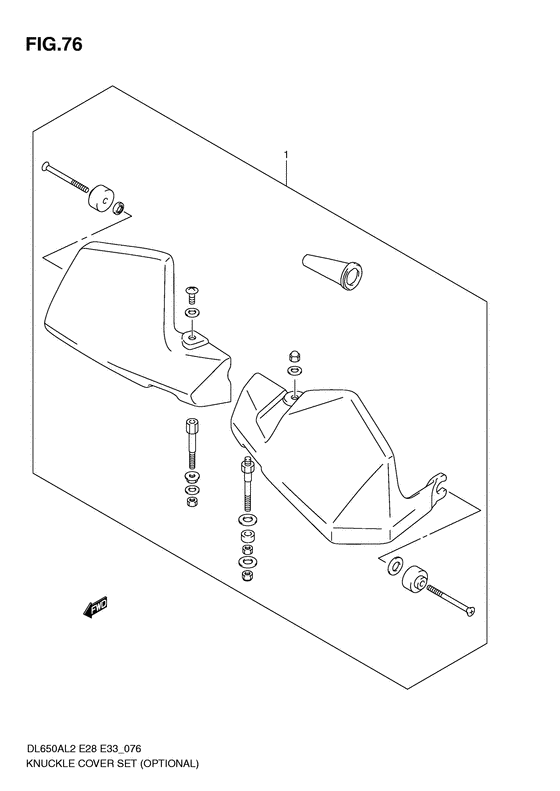 DL650 (ABS) Knuckle cover set