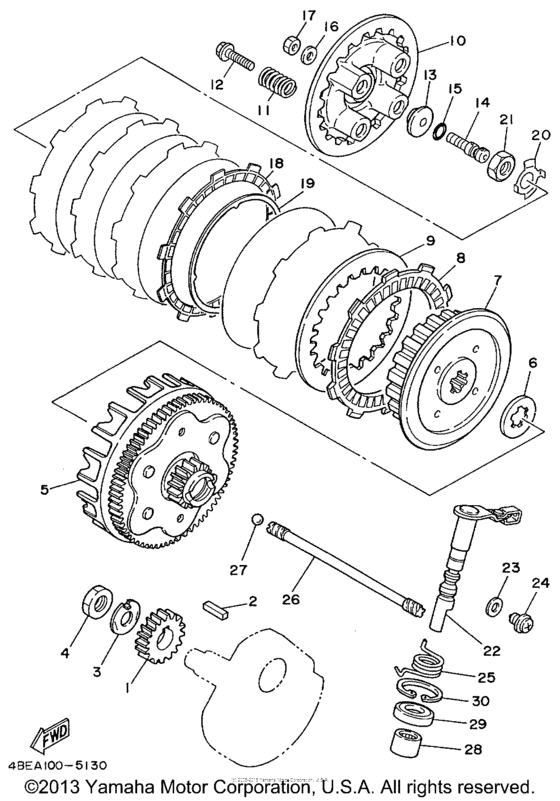 TTR225LC Сцепление