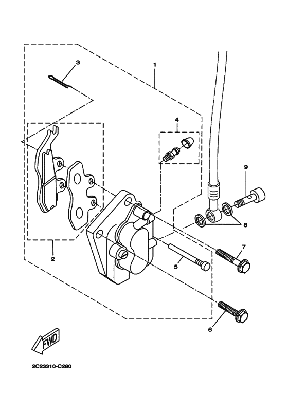 Front brake caliper 2