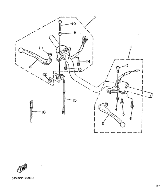 Handle switch. lever