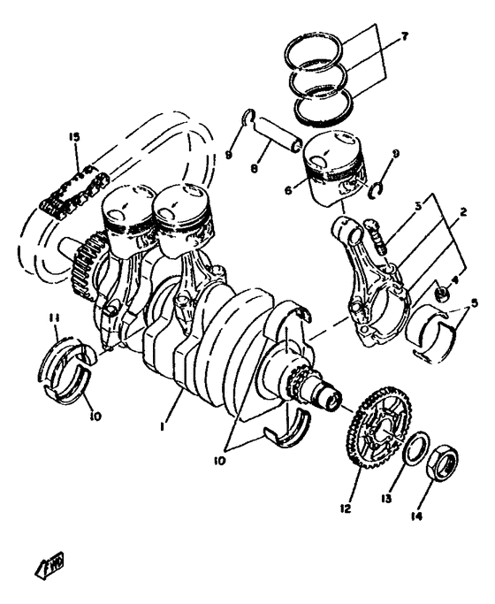 Crank piston