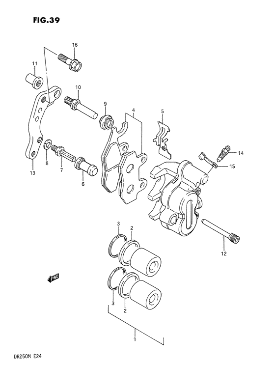 DR250 Передний суппорт