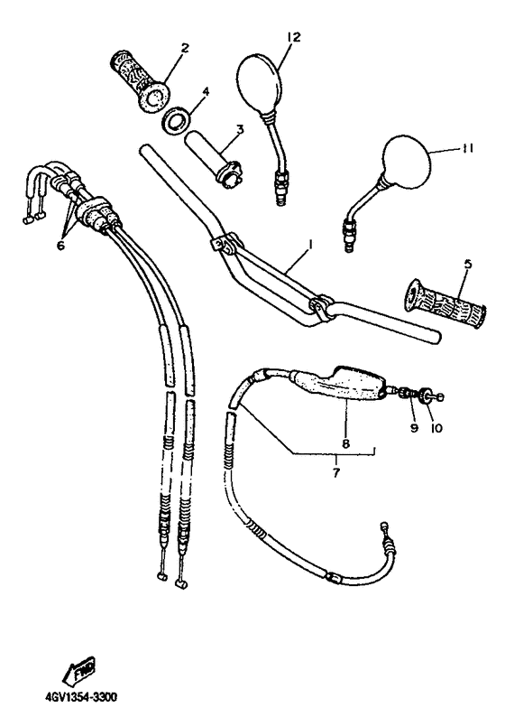 Steering handle. cable