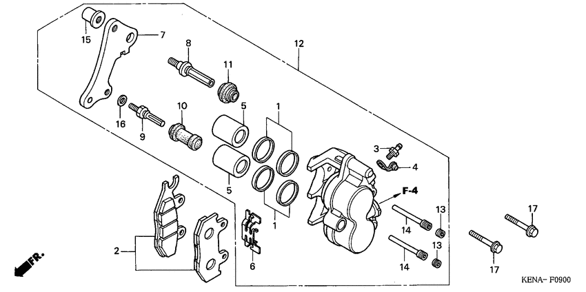 CMX250C Передний суппорт