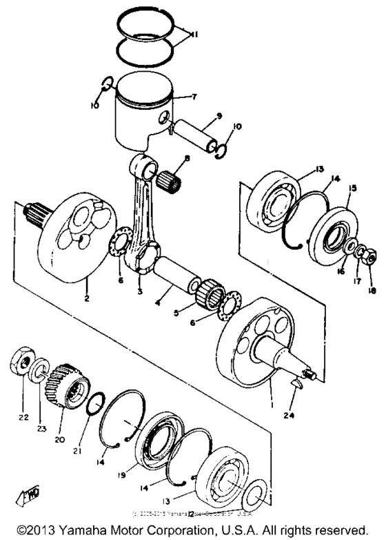 Crank piston