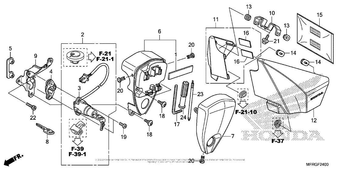 Side Cover + Tools + Combination Switch