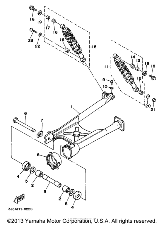 XV535K Задний рычаг подвески