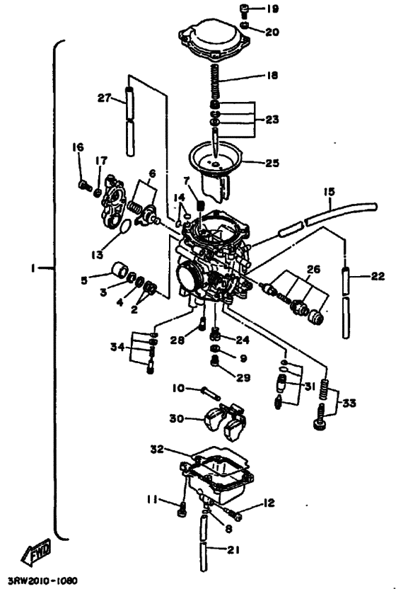 XT225 XT225D Carburetor assy