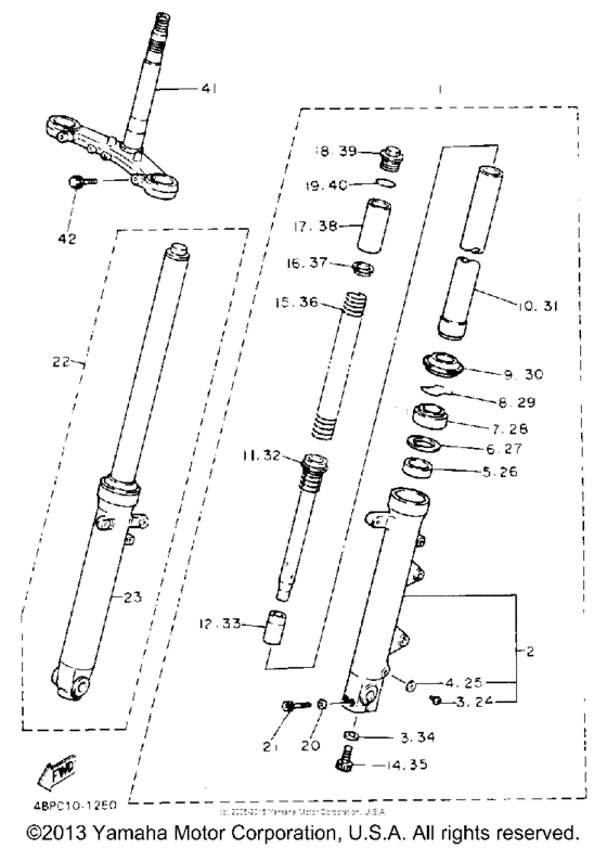 XJ600SE Передняя вилка