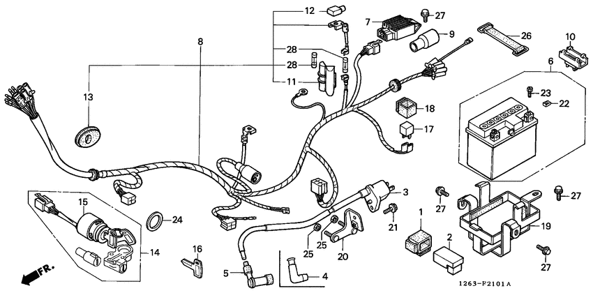 Wire harness/ ignition coil/battery