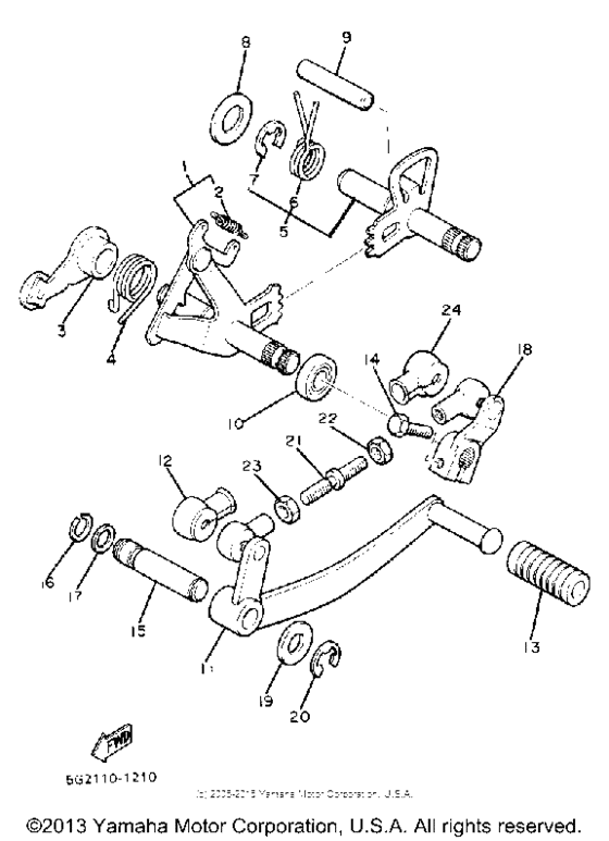 Shift shaft pedal