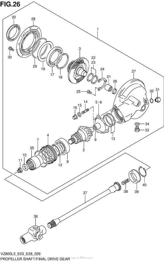 Propeller Shaft/final Drive Gear
