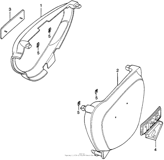 CL125 Side cover + side cover emblem