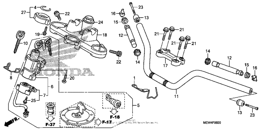 Handlebar + top bridge