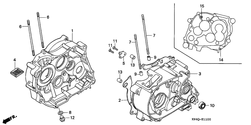 XR100 Картер двигателя