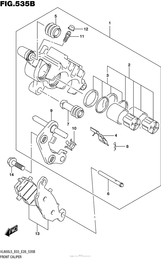 Front Caliper (Vl800L5 E33)
