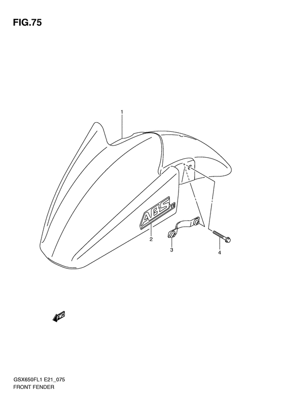 GSX650F Переднее крыло