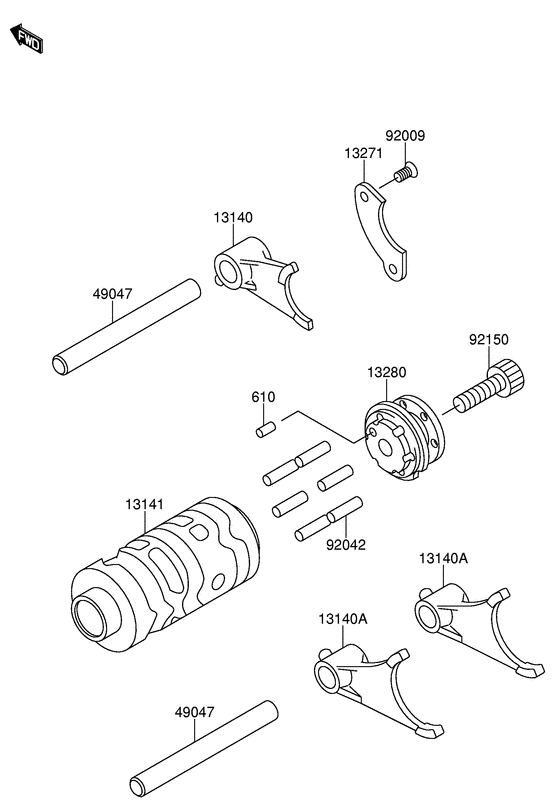 RM65 Переключение / вилка переключения