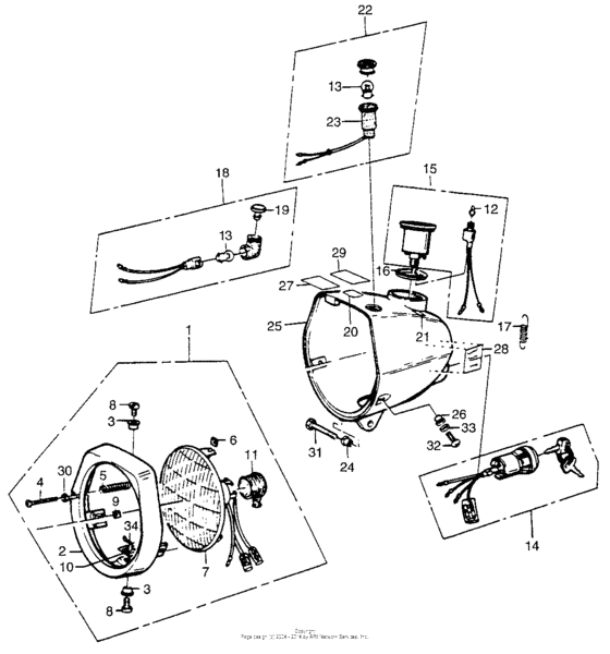 Headlight + speedometer