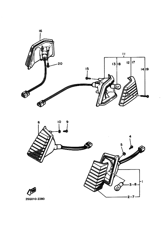 Rear flasher light assy
