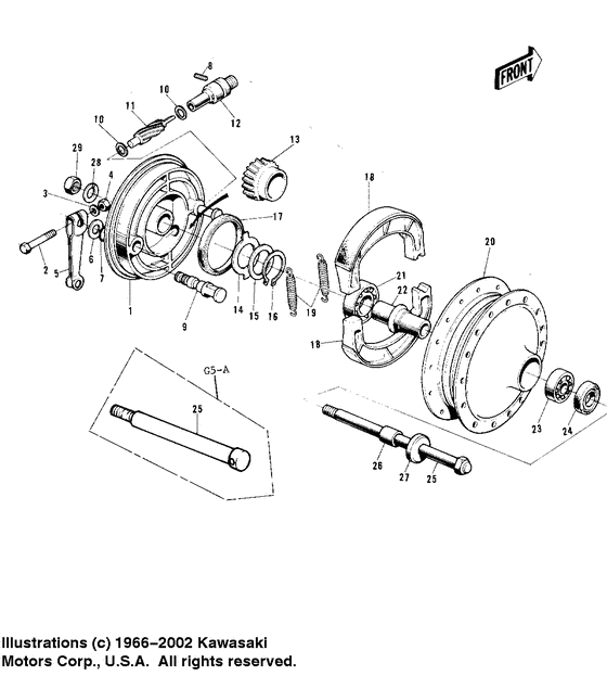 Front hub/brake