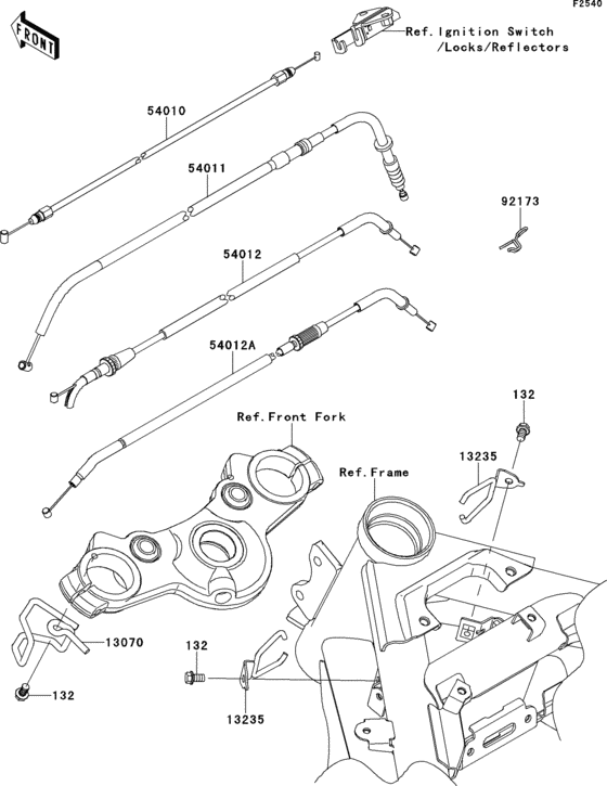 EX650 Тросы управления