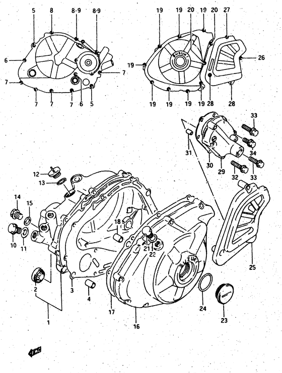 Crankcase cover ass`y  (v