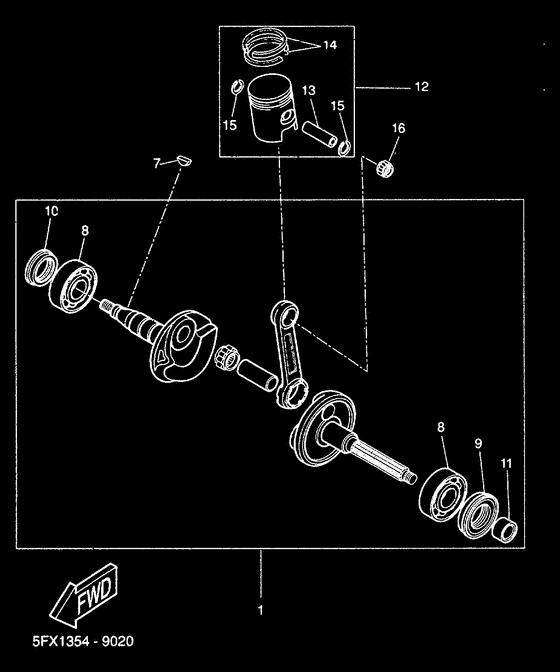Ciguenal piston
