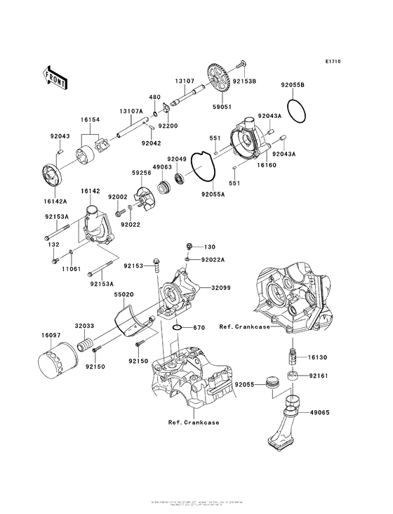 ZX636 Масляный насос