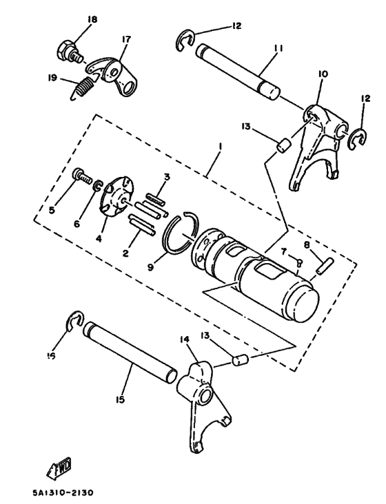 Shift cam & fork