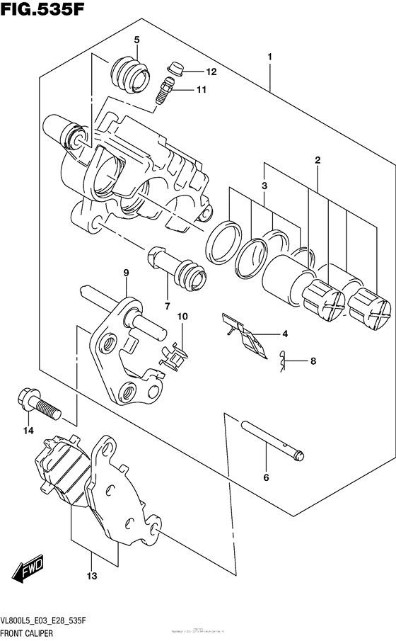 Front Caliper (Vl800Bl5 E28)