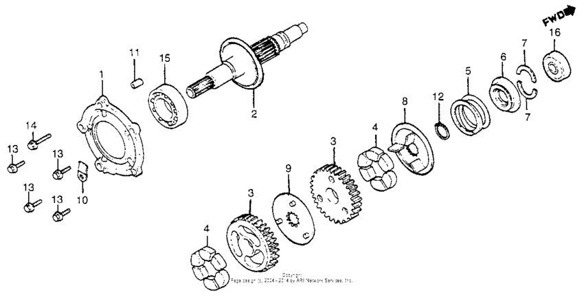 Alternator shaft
