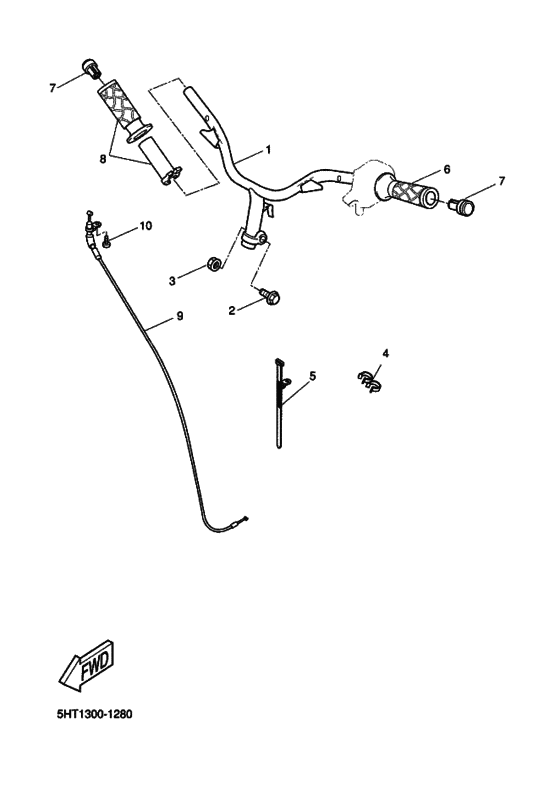 XQ125 Рулевой рычаг и кабель