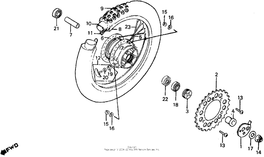 Rear wheel 81-82