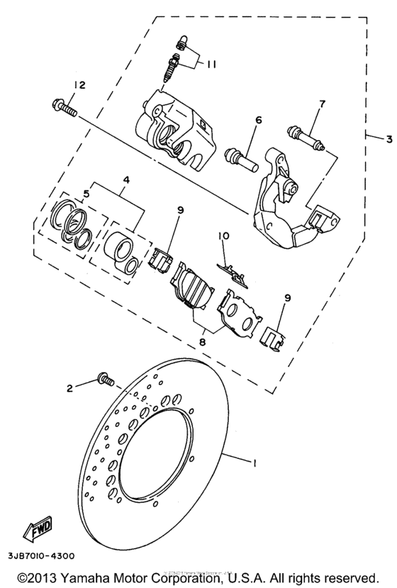 XV535SH Передний суппорт