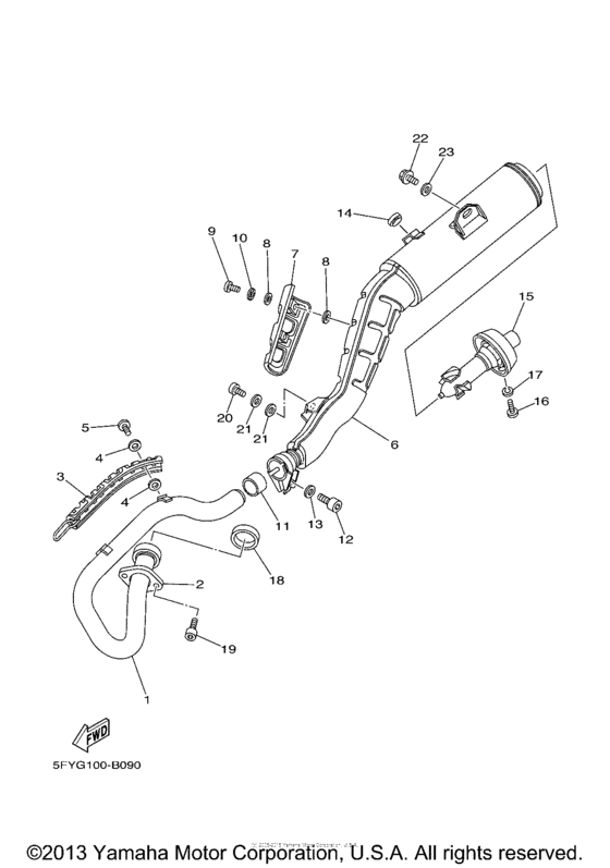 TW200XC Выхлопная система