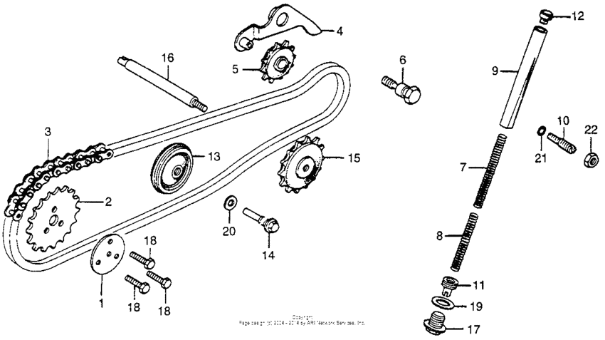 Cam chain + tensioner