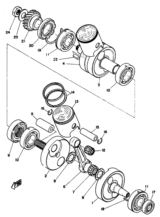 Crank piston